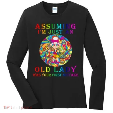 Funny Old Lady Women's Long Sleeve Shirt