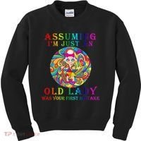 Funny Old Lady Kids Sweatshirt thumb 0