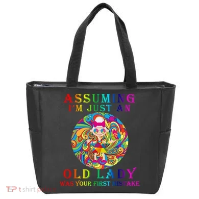 Funny Old Lady Tote Bag