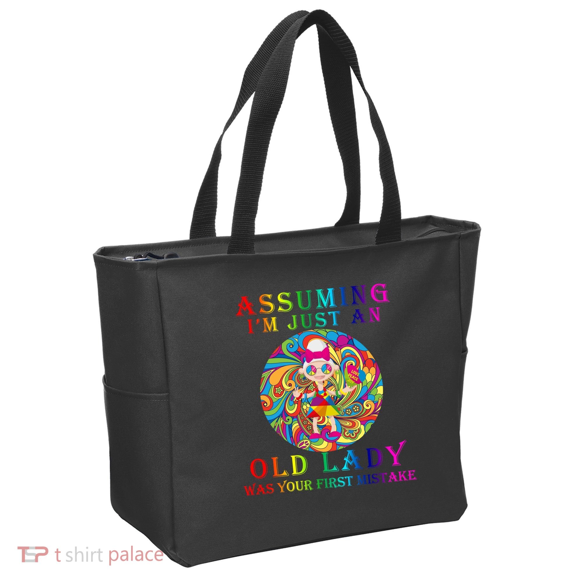 Funny Old Lady Tote Bag