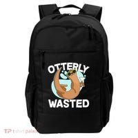 Funny Otterly Wasted Drunk Otter Backpack thumb 0
