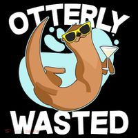 Funny Otterly Wasted Drunk Otter Bucket Hat thumb 4
