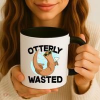 Funny Otterly Wasted Drunk Otter Coffee Mug thumb 3