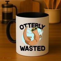 Funny Otterly Wasted Drunk Otter Coffee Mug thumb 4