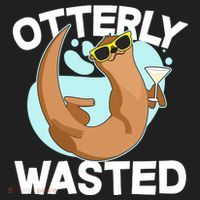 Funny Otterly Wasted Drunk Otter Beanie thumb 2