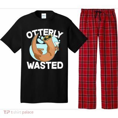 Funny Otterly Wasted Drunk Otter Pajama Set
