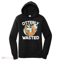 Funny Otterly Wasted Drunk Otter Women's Hoodie thumb 0