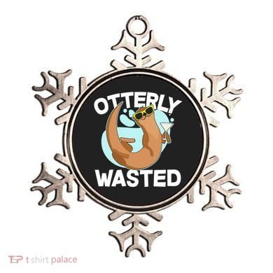 Funny Otterly Wasted Drunk Otter Ornament