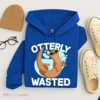 Funny Otterly Wasted Drunk Otter Hoodie thumb 4
