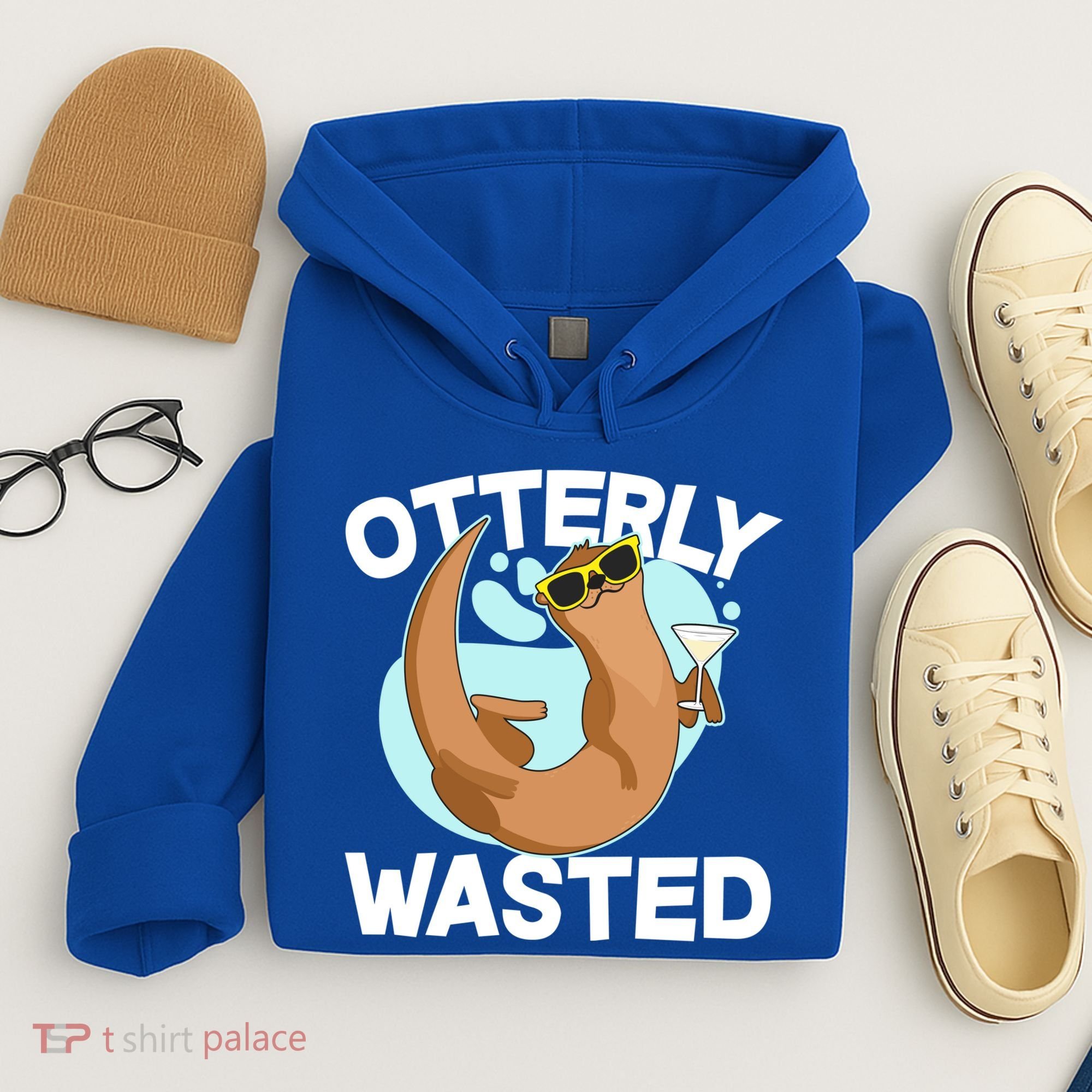 Funny Otterly Wasted Drunk Otter Hoodie
