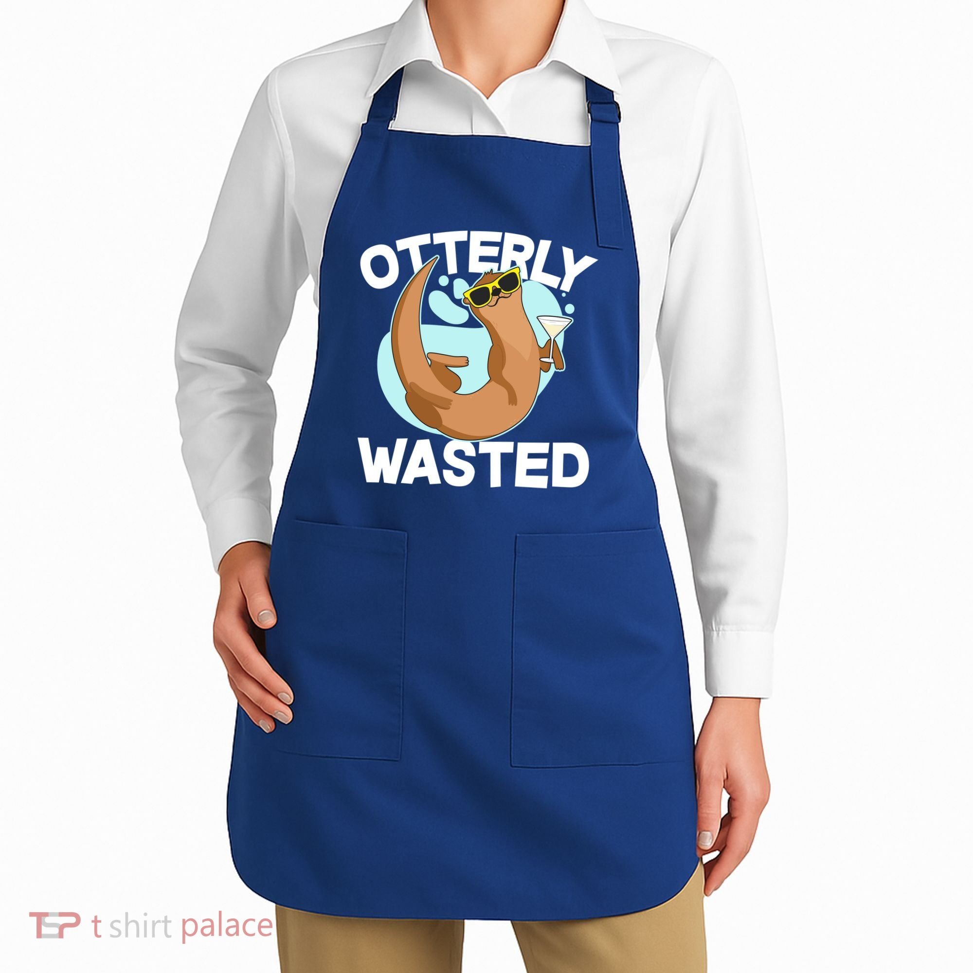 Funny Otterly Wasted Drunk Otter Apron