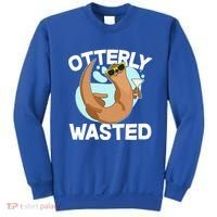 Funny Otterly Wasted Drunk Otter Sweatshirt thumb 0