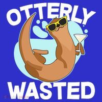 Funny Otterly Wasted Drunk Otter Sweatshirt thumb 3