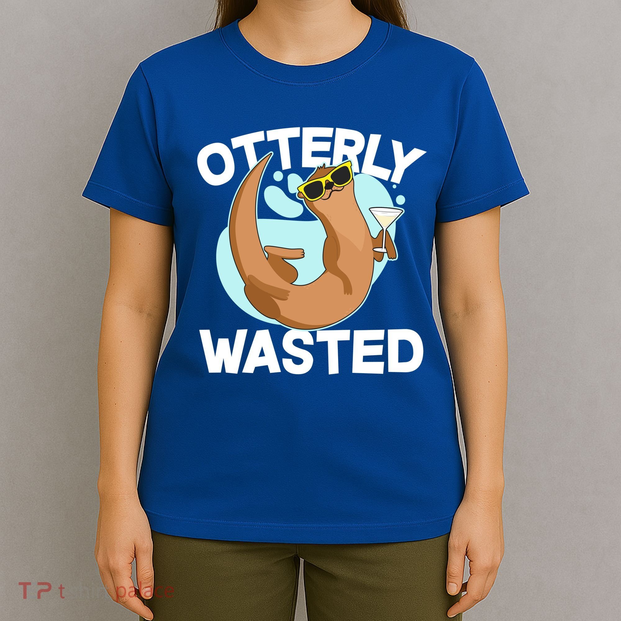 Funny Otterly Wasted Drunk Otter T-Shirt