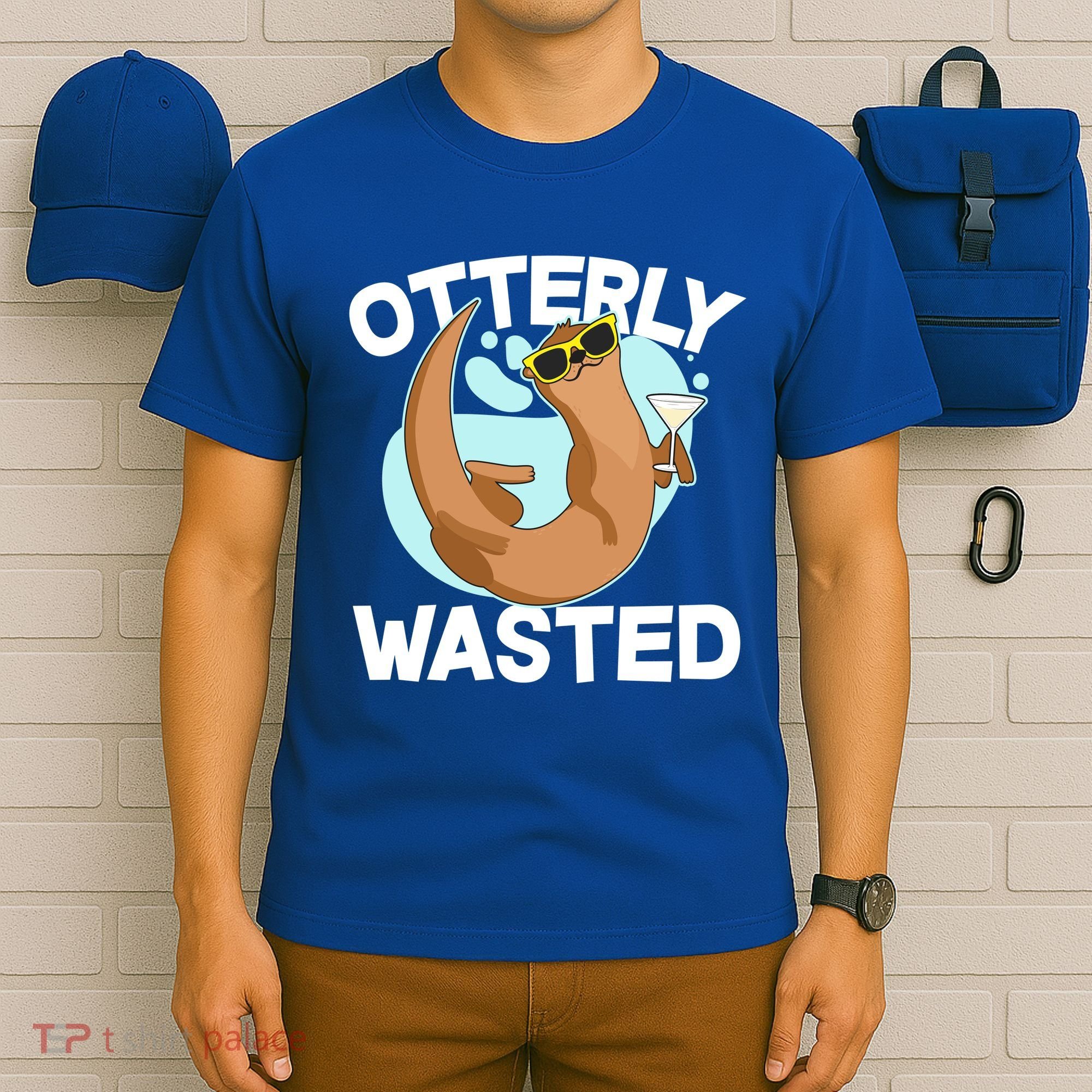 Funny Otterly Wasted Drunk Otter T-Shirt