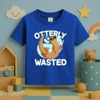 Funny Otterly Wasted Drunk Otter Toddler T-Shirt thumb 3