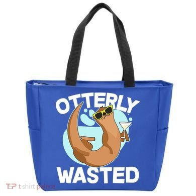 Funny Otterly Wasted Drunk Otter Tote Bag