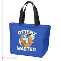 Funny Otterly Wasted Drunk Otter Tote Bag thumb 3