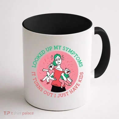 Funny Overwhelmed Mom Coffee Mug back
