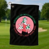 Funny Overwhelmed Mom Golf Towel thumb 1