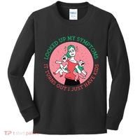 Funny Overwhelmed Mom Kids Long Sleeve Shirt thumb 0