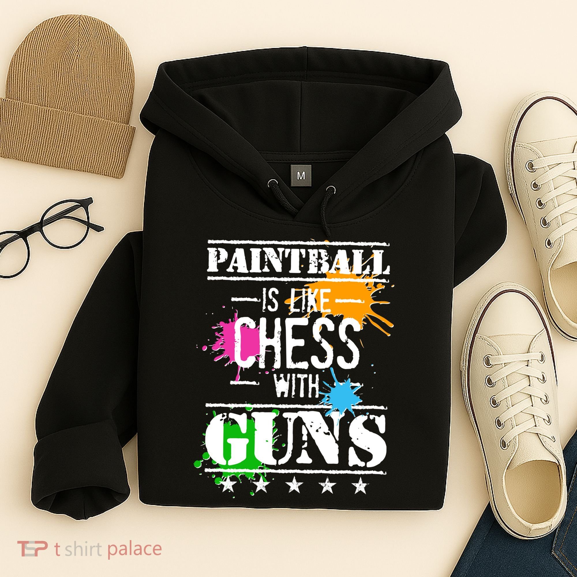 Funny Paintball Is Like Chess With Guns Hoodie
