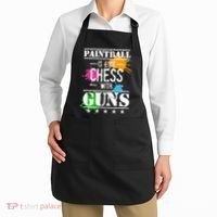 Funny Paintball Is Like Chess With Guns Apron thumb 2