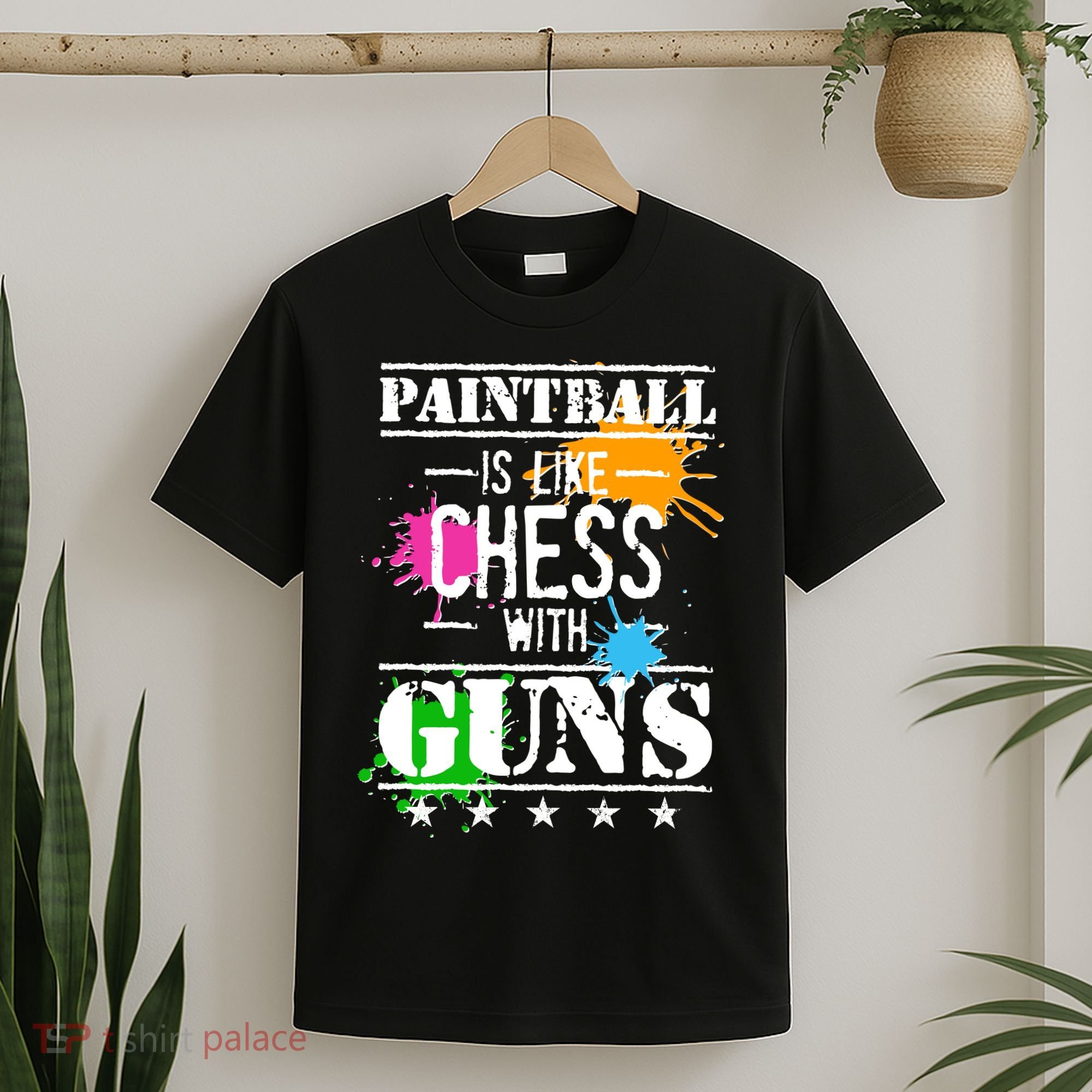 Funny Paintball Is Like Chess With Guns T-Shirt