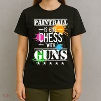 Funny Paintball Is Like Chess With Guns T-Shirt thumb 4