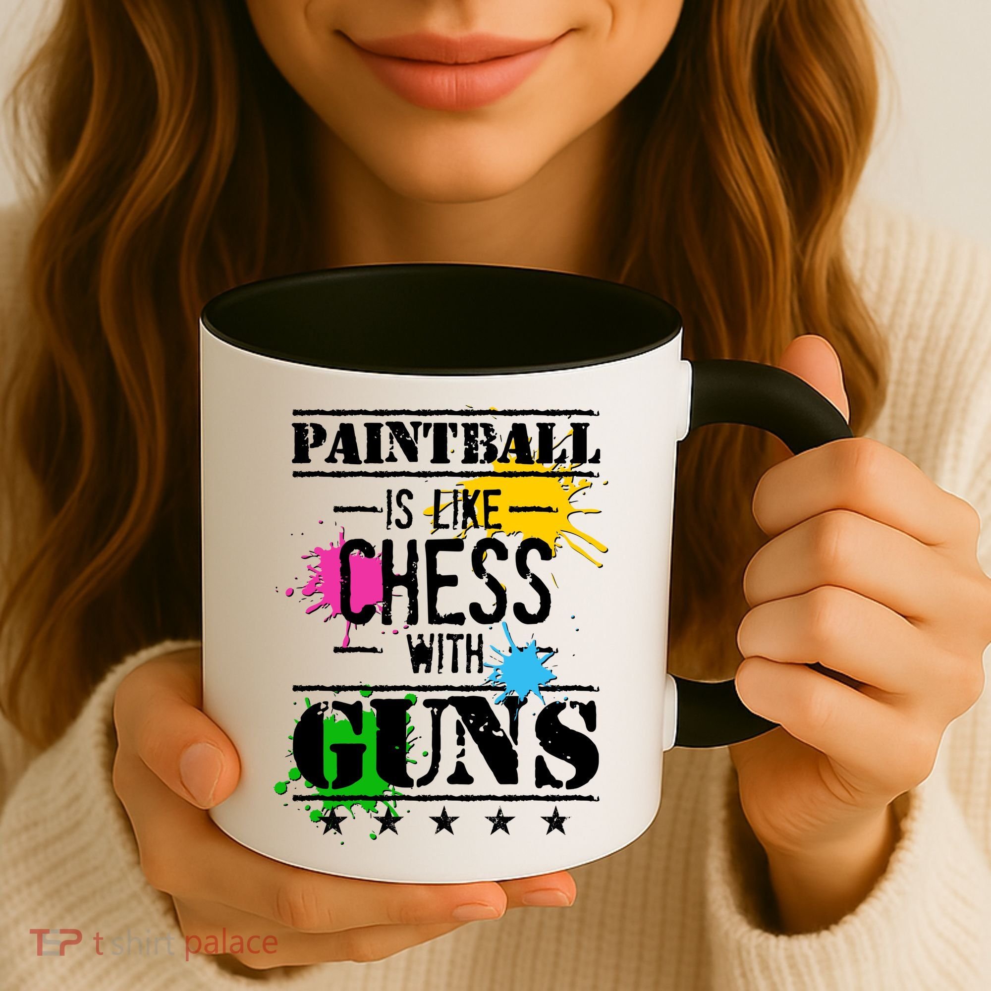 Funny Paintball Is Like Chess With Guns Coffee Mug