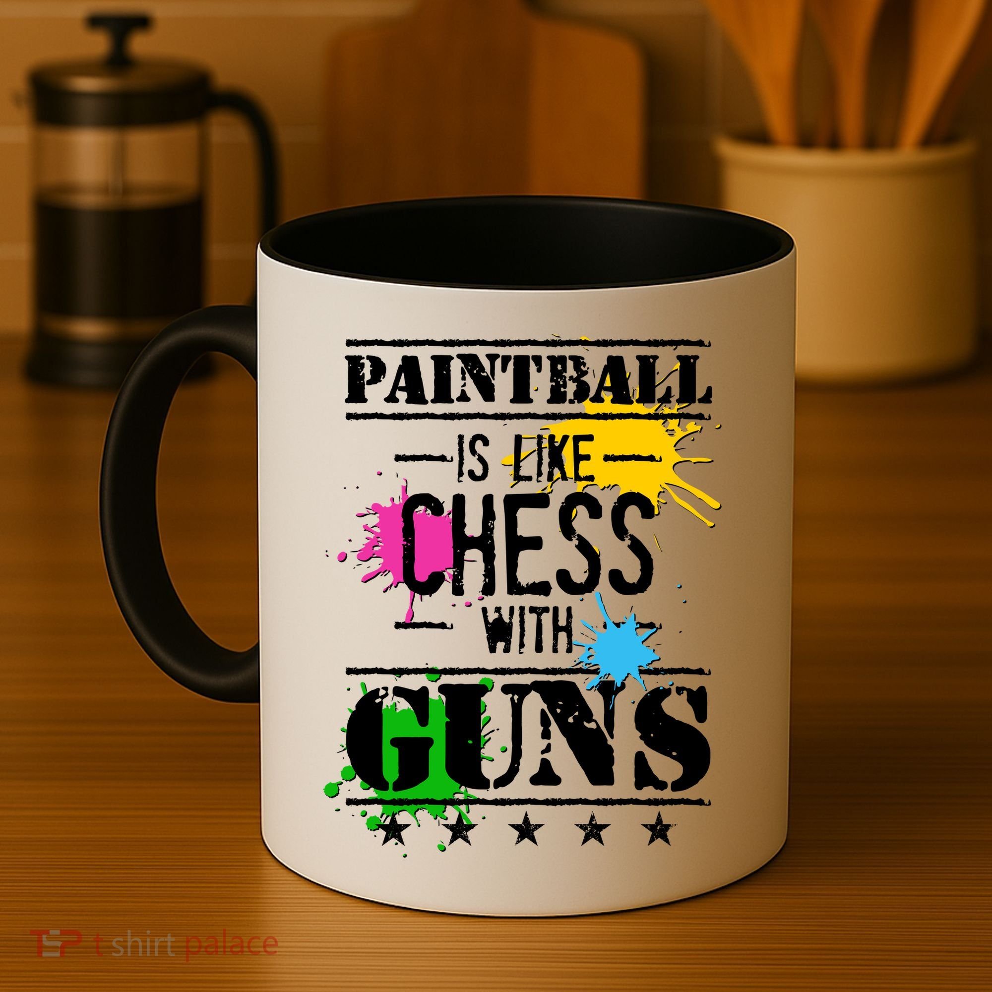 Funny Paintball Is Like Chess With Guns Coffee Mug