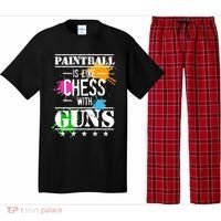 Funny Paintball Is Like Chess With Guns Pajama Set thumb 0