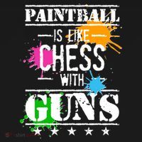 Funny Paintball Is Like Chess With Guns Ornament thumb 1