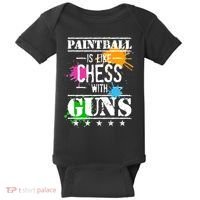Funny Paintball Is Like Chess With Guns Baby Bodysuit thumb 0