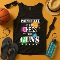 Funny Paintball Is Like Chess With Guns Tank Top thumb 4