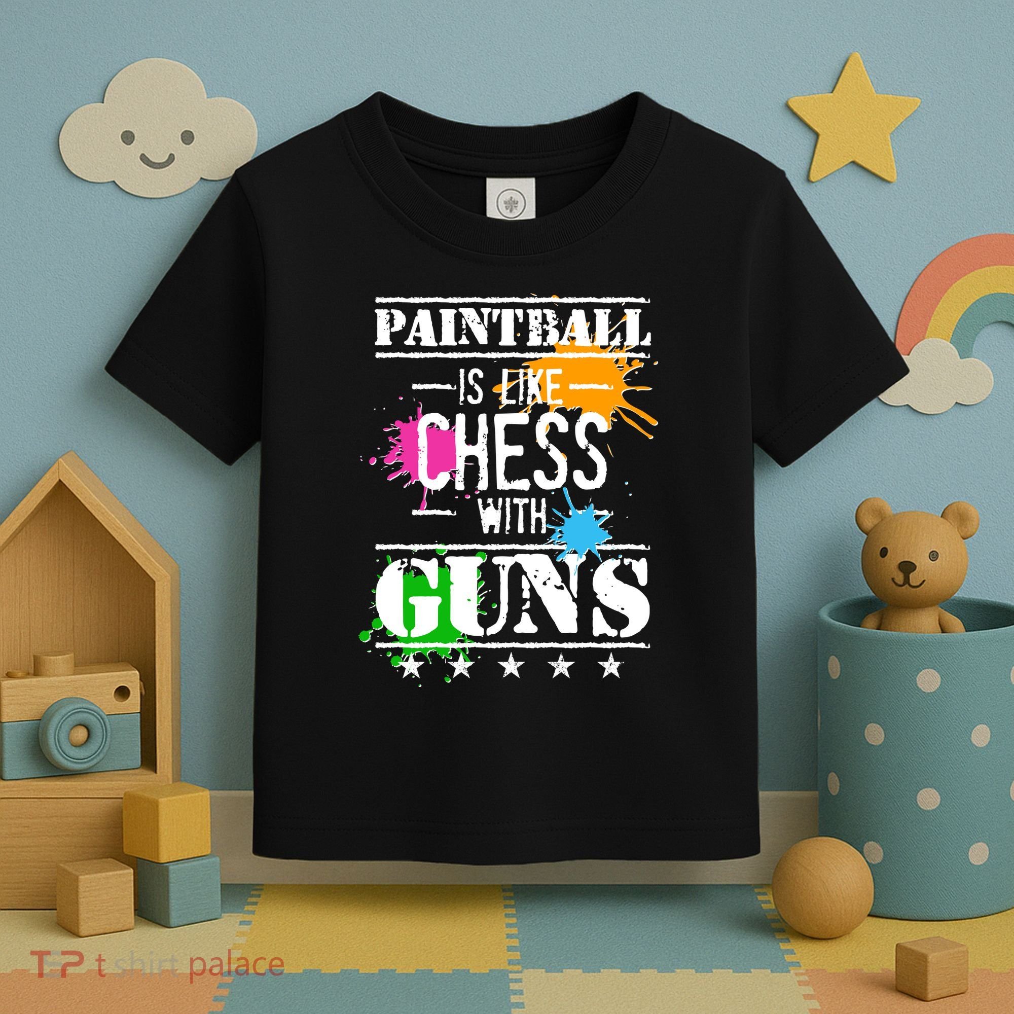Funny Paintball Is Like Chess With Guns Toddler T-Shirt