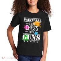 Funny Paintball Is Like Chess With Guns Kids T-Shirt thumb 2