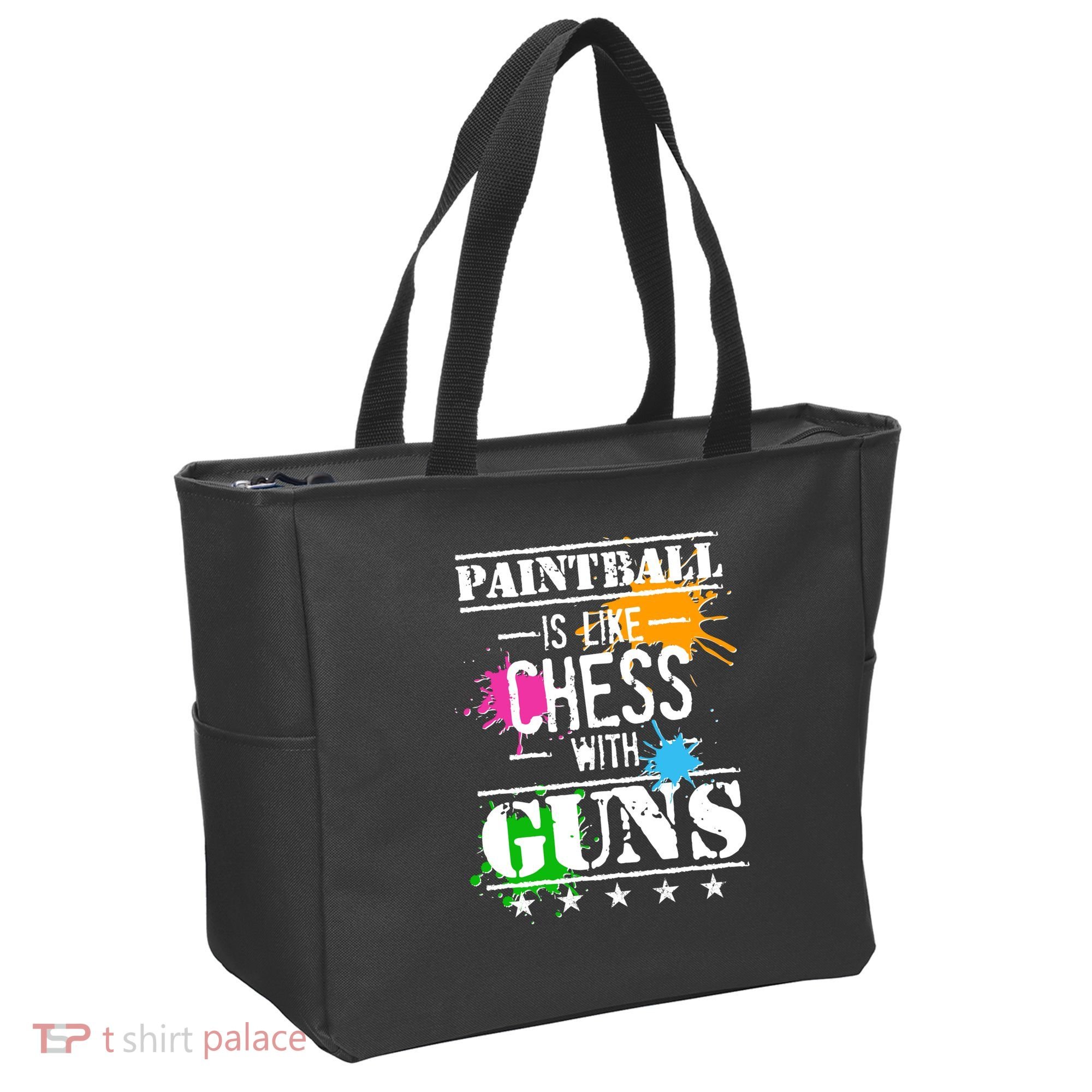 Funny Paintball Is Like Chess With Guns Tote Bag