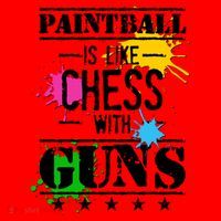 Funny Paintball Is Like Chess With Guns Santa Hat thumb 1