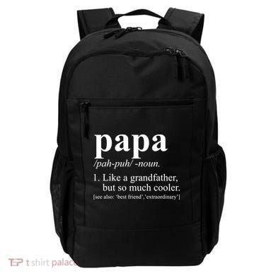 Funny Papa Definition Like A Grandfather Backpack