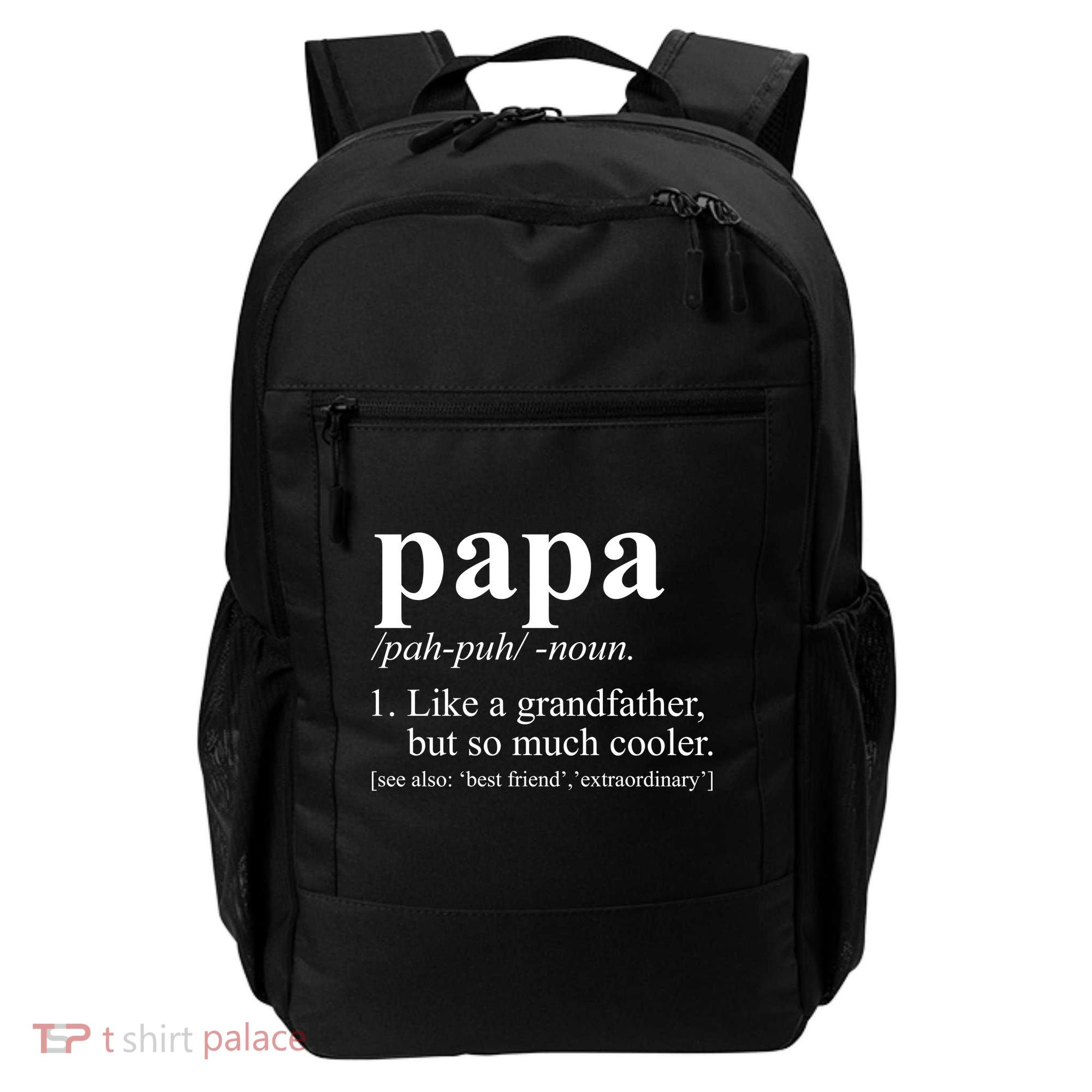 Funny Papa Definition Like A Grandfather Backpack