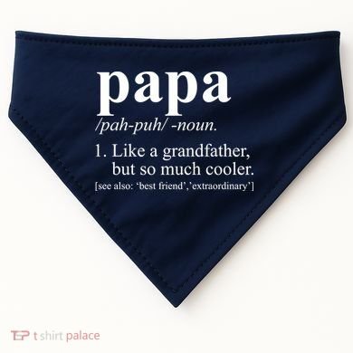 Funny Papa Definition Like A Grandfather USA-Made Doggie Bandana