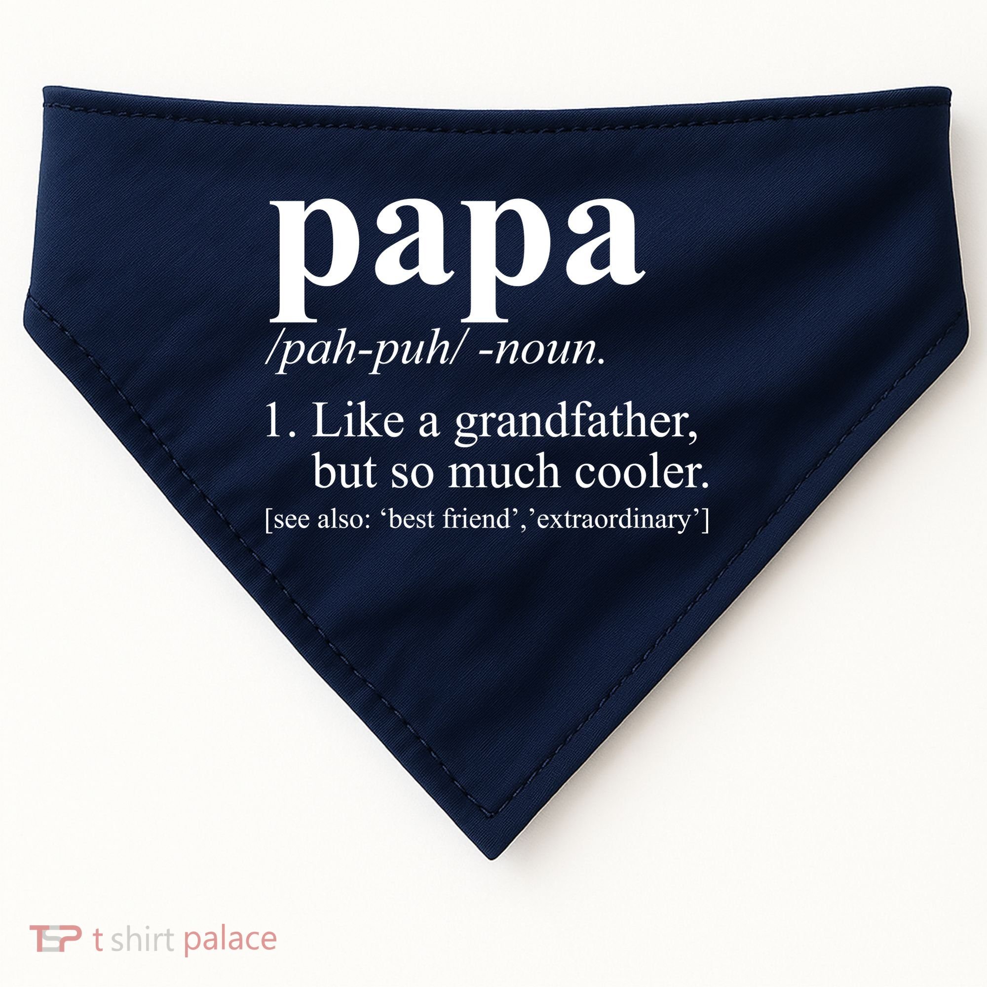 Funny Papa Definition Like A Grandfather USA-Made Doggie Bandana