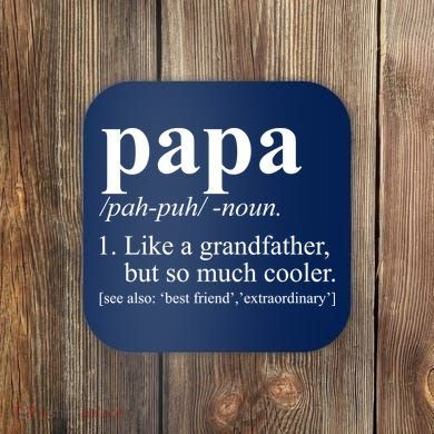 Funny Papa Definition Like A Grandfather Coaster