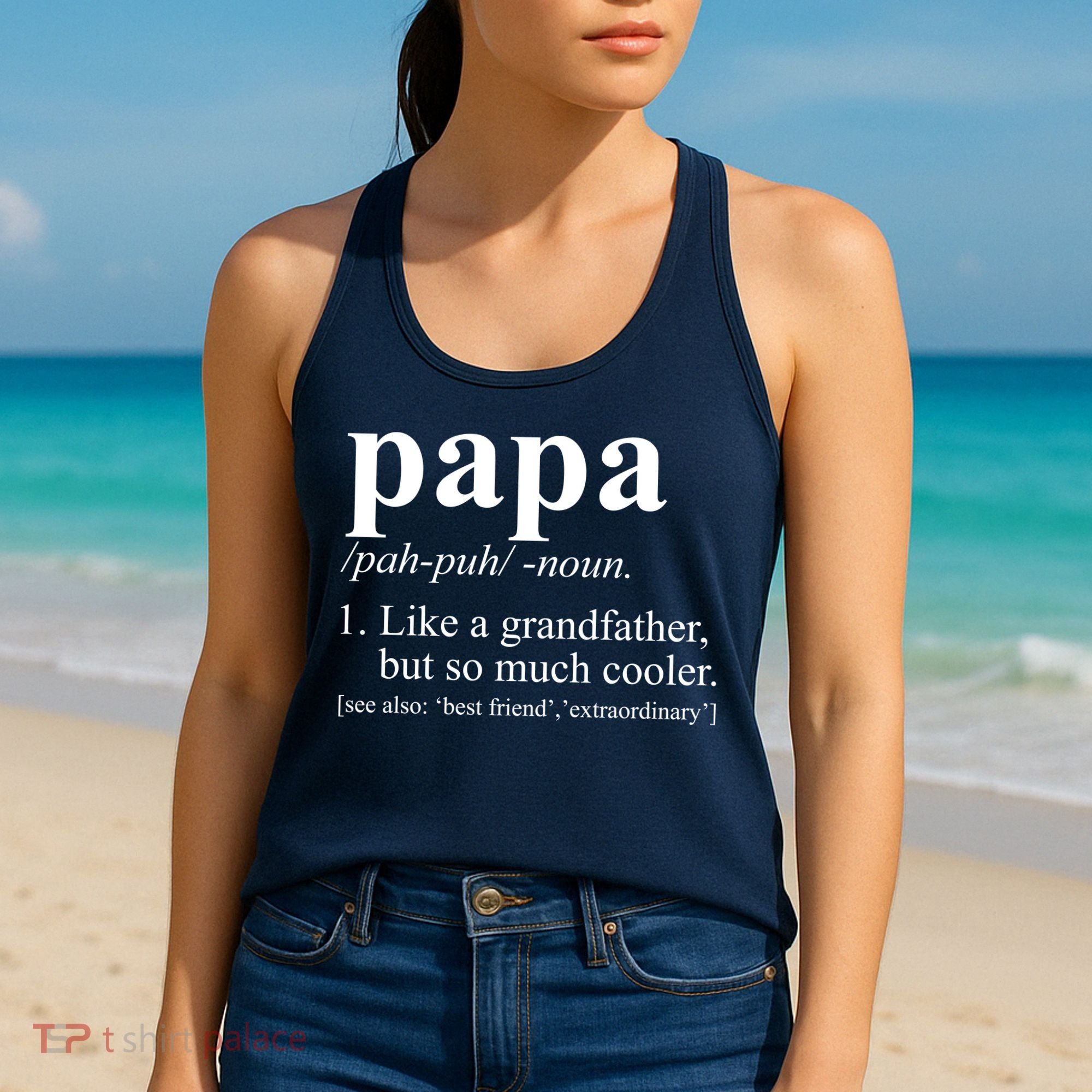 Funny Papa Definition Like A Grandfather Women's Tank Top
