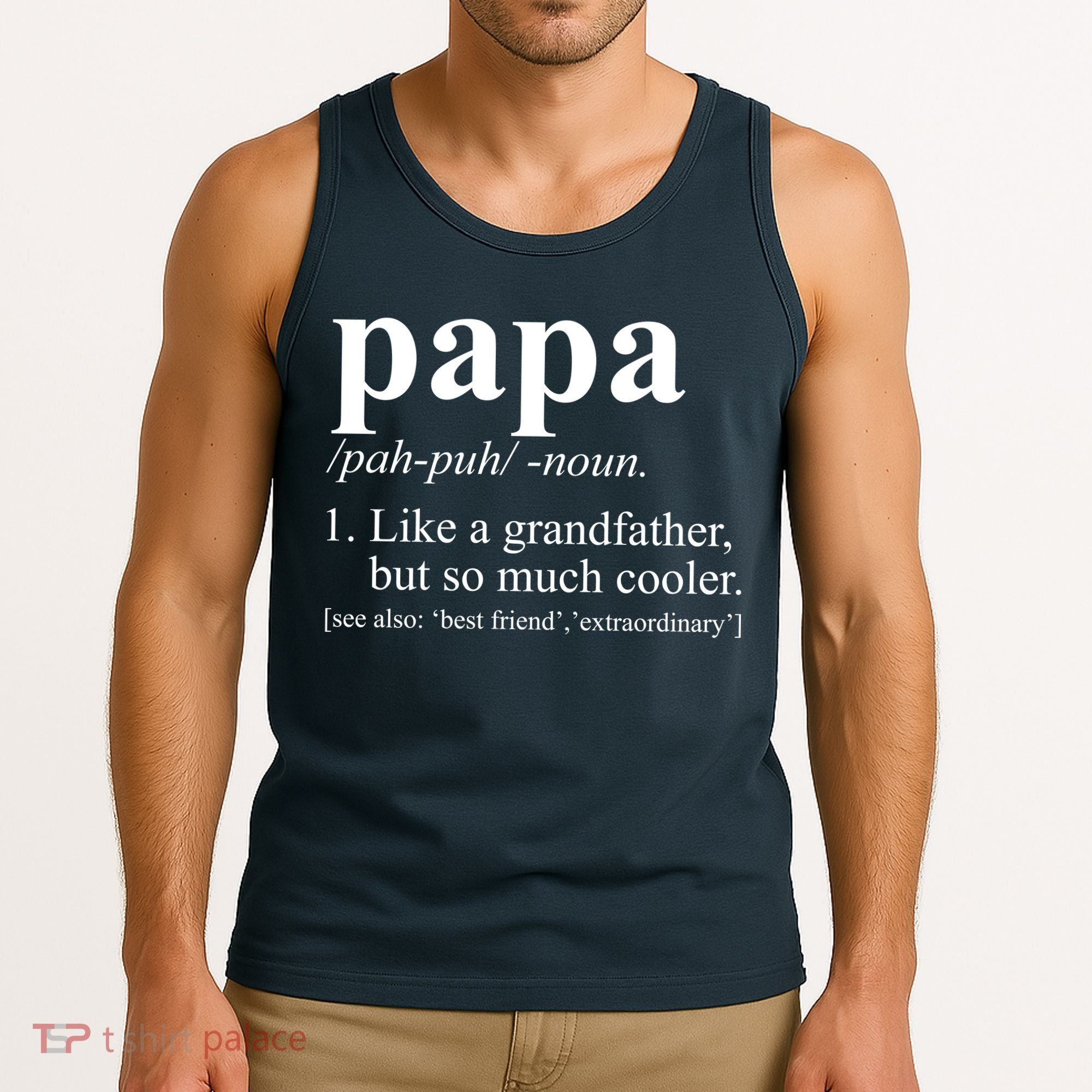 Funny Papa Definition Like A Grandfather Tank Top