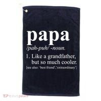Funny Papa Definition Like A Grandfather Golf Towel thumb 0