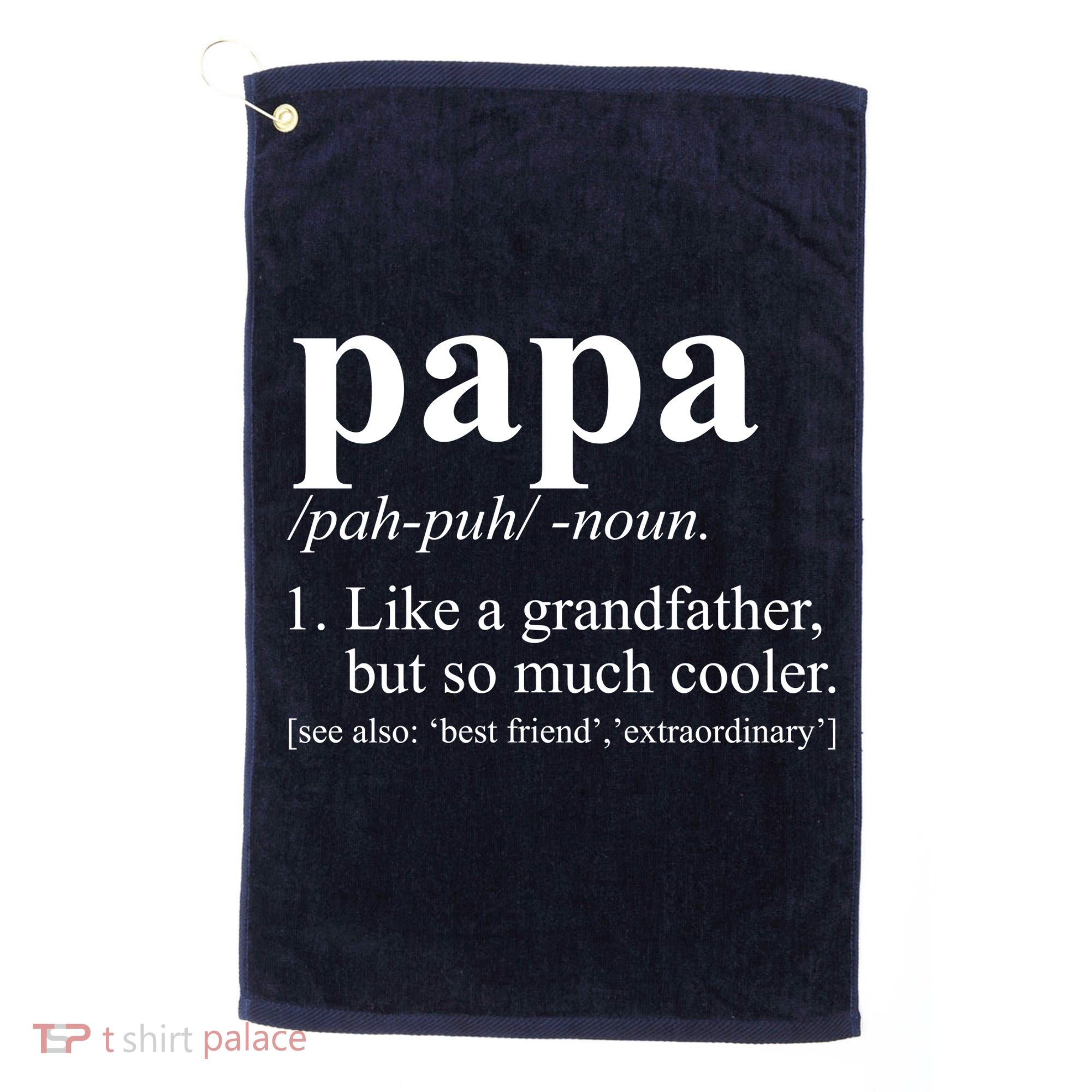 Funny Papa Definition Like A Grandfather Golf Towel