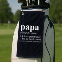 Funny Papa Definition Like A Grandfather Golf Towel thumb 2