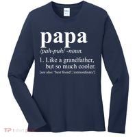 Funny Papa Definition Like A Grandfather Women's Long Sleeve Shirt thumb 0
